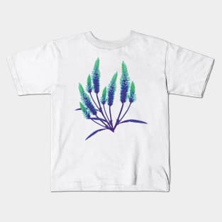 Flower Lavender minimal floral Kids T-Shirt